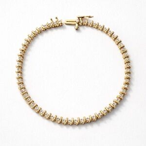 Elegant Gold Tennis Bracelet